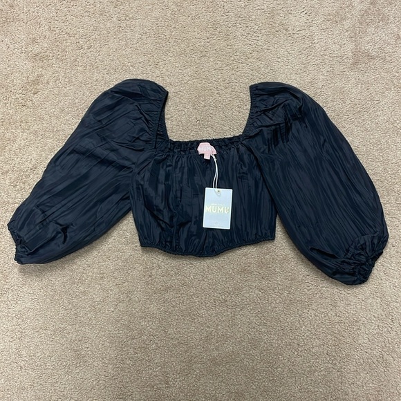 Show Me Your MuMu women cropped shirt. Small. NWT! - Picture 2 of 6